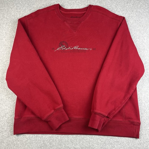 Eddie Bauer Sweatshirt Mens XL Crewneck Pullover Spell Out Sport Vintage Style - Picture 1 of 8